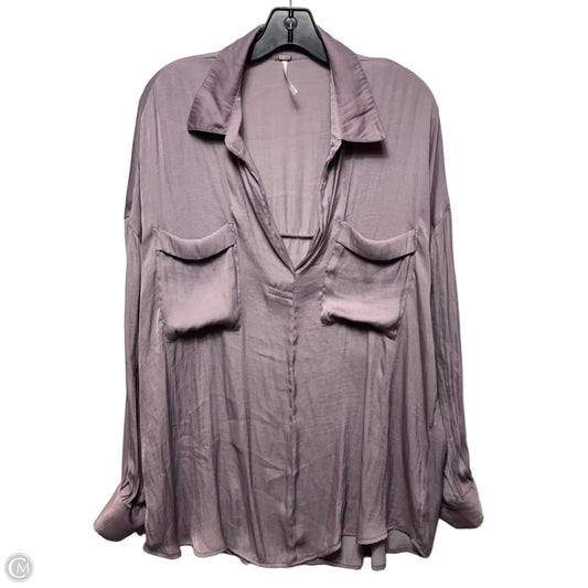 Top Long Sleeve By Free People In Purple, Size: L