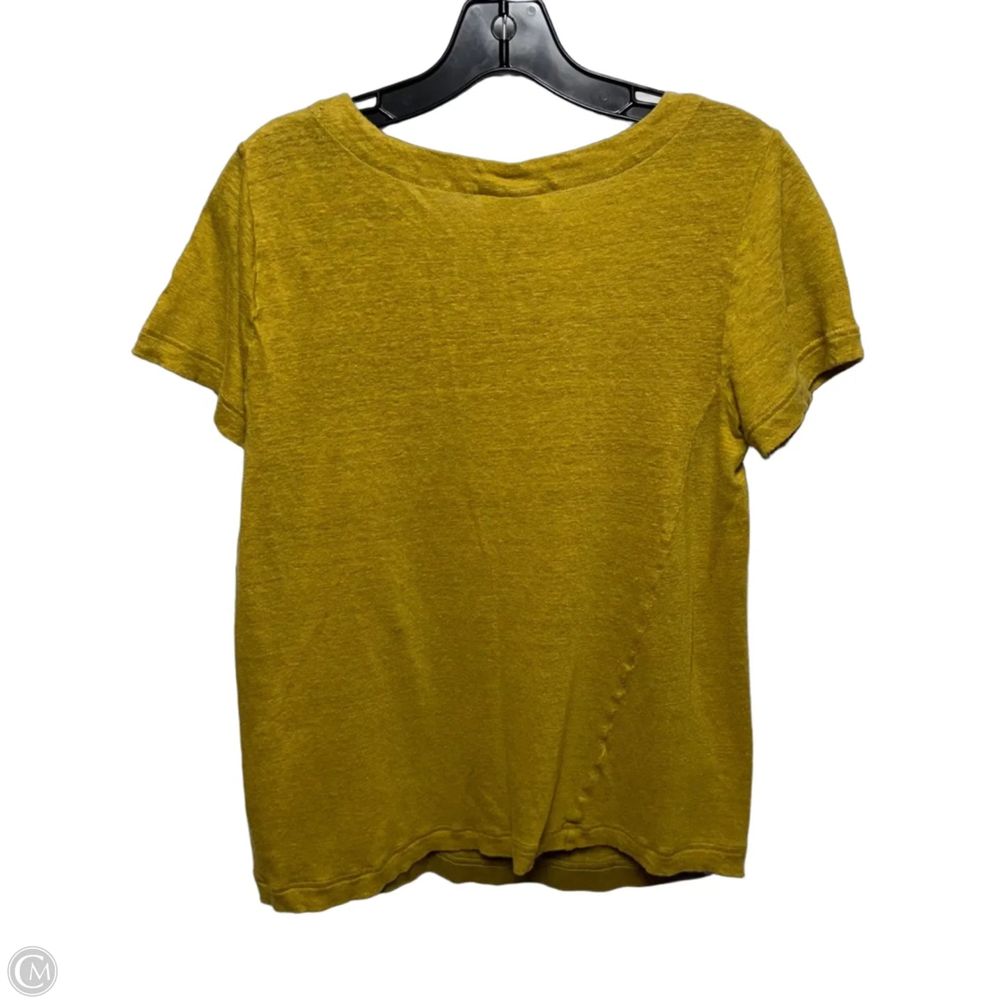 Linen Top Short Sleeve By J. Jill In Chartreuse, Size: S