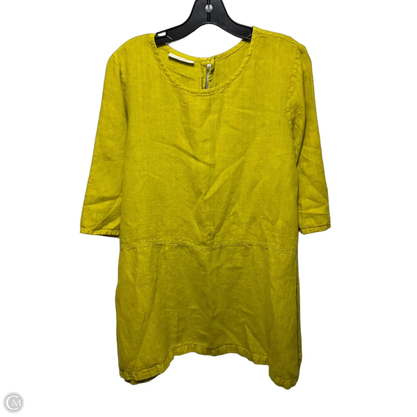 Linen Tunic Short Sleeve By Bryn Walker In Yellow, Size: M
