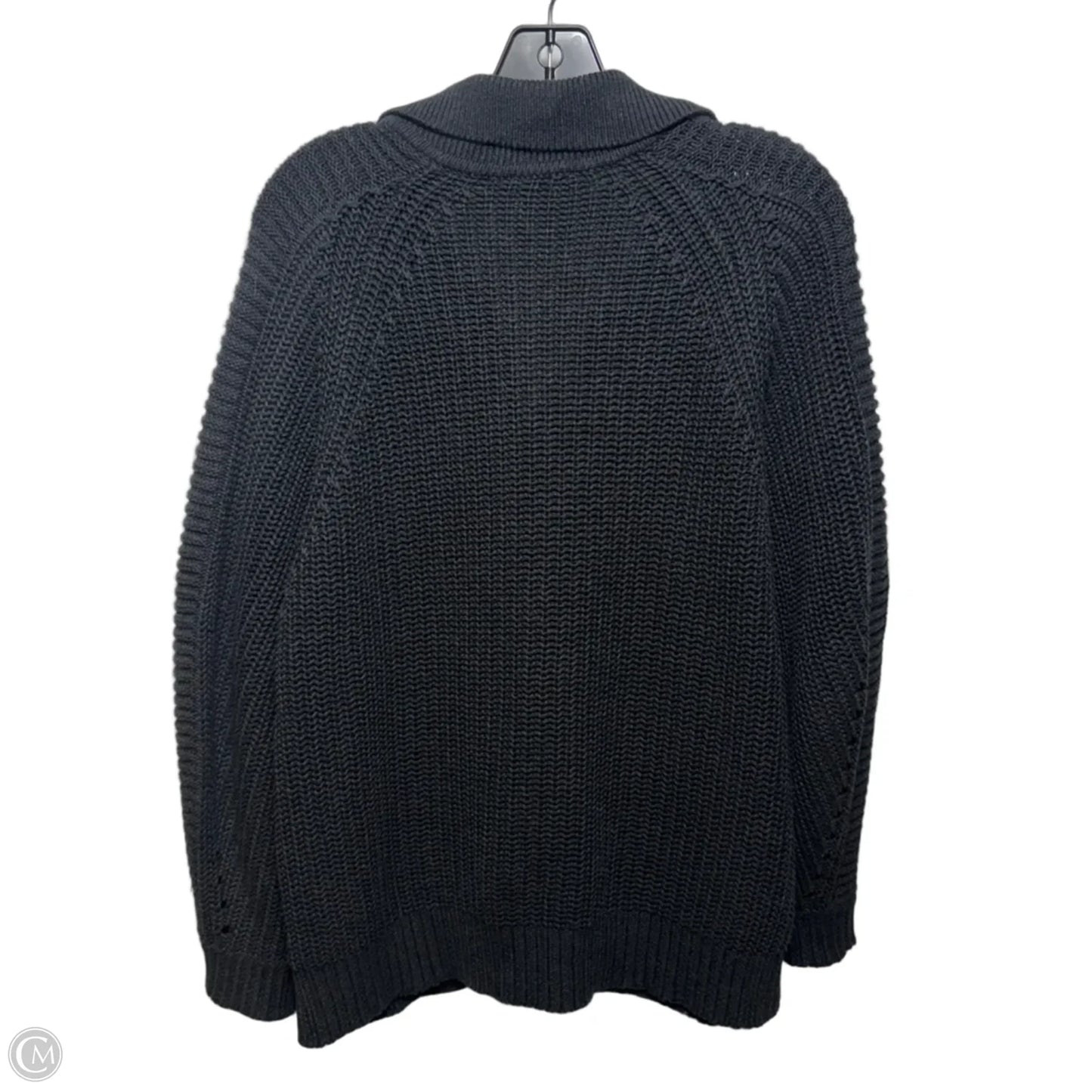 Cotton Sweater Cardigan By Wrap London In Grey, Size: 10