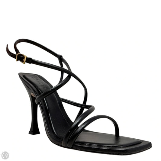 Lovi Strappy Stiletto Leather Sandals By Schutz In Black, Size: 9