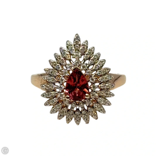 Blush Garnet & Moissonite Ring Sterling Silver By D’Joy, Size: 7