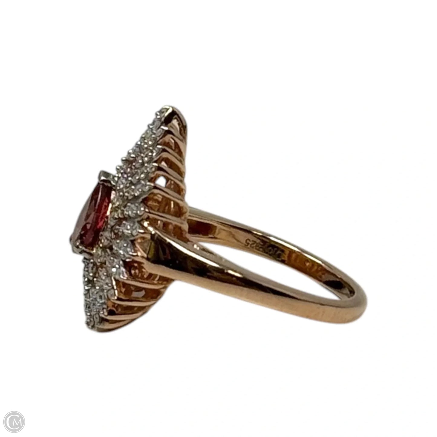 Blush Garnet & Moissonite Ring Sterling Silver By D’Joy, Size: 7