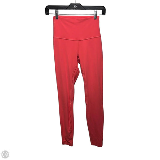 Athletic Leggings By Lululemon In Coral, Size: 4