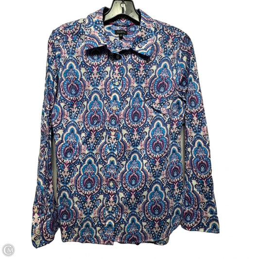 Top Long Sleeve By Talbots In Paisley Print, Size: M