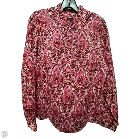 Top Long Sleeve By Talbots In Paisley Print, Size: M
