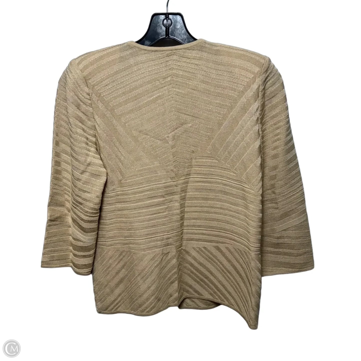 Sweater Cardigan By Ming Wang In Tan, Size: Xs