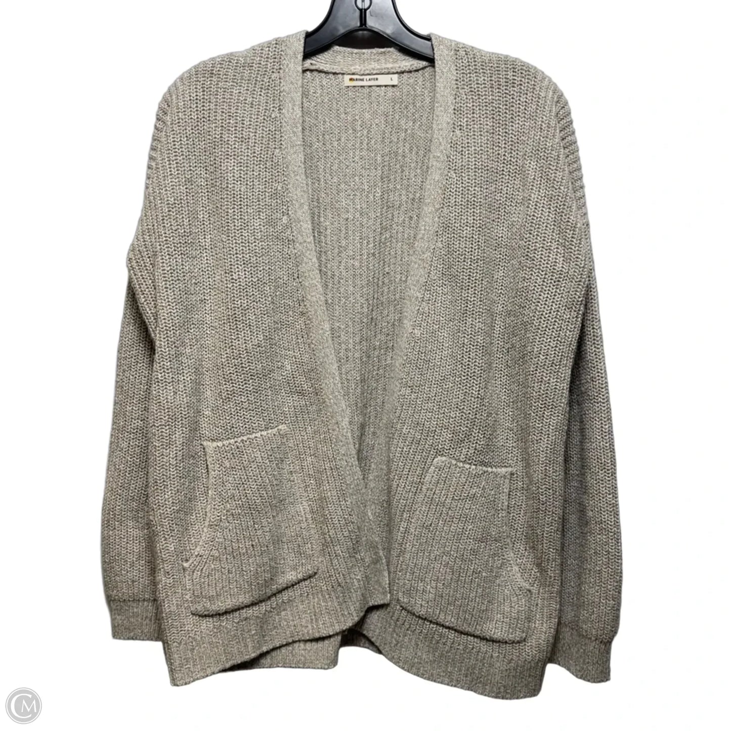 Sweater Cardigan By Marine Layer In Tan, Size: L