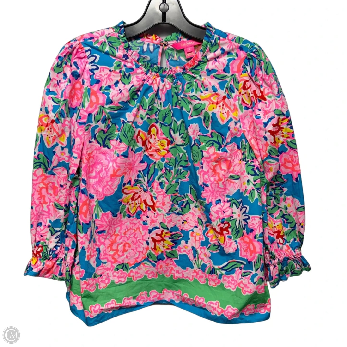 Top Long Sleeve Designer By Lilly Pulitzer In Floral Print, Size: S