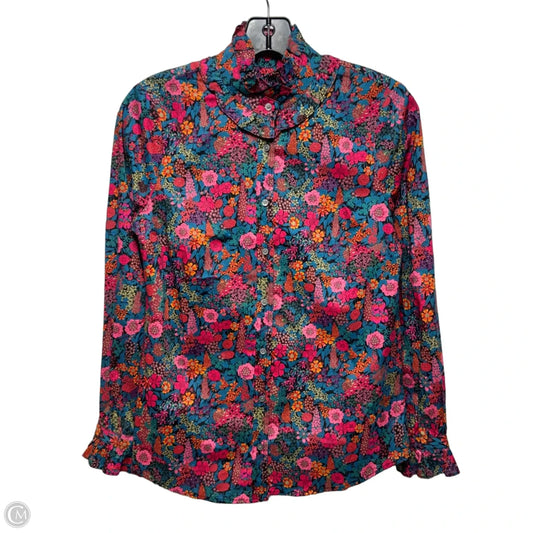 Top Long Sleeve By J. Crew In Floral Print, Size: Xs