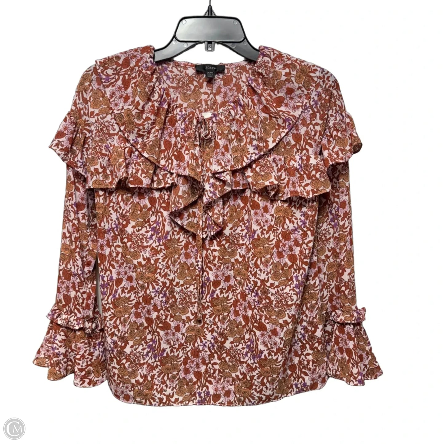 Top Long Sleeve By J. Crew In Floral Print, Size: Xxs