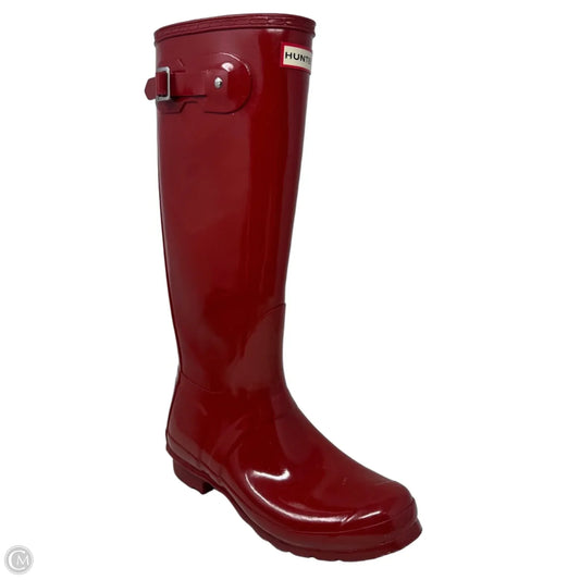 Boots Rain By Hunter In Red, Size: 10