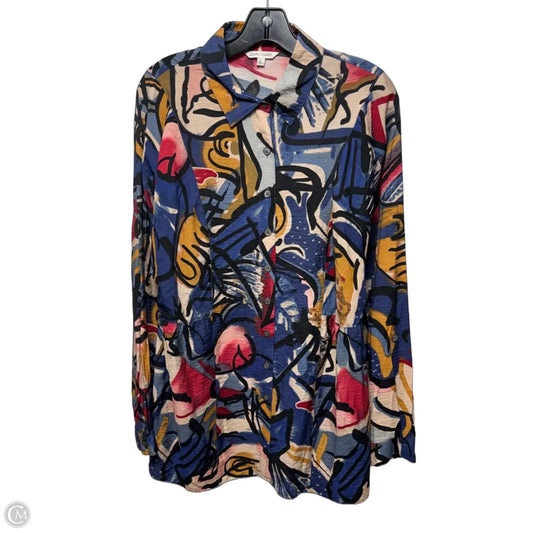 Tunic Long Sleeve By John Mark In Multi-colored, Size: L