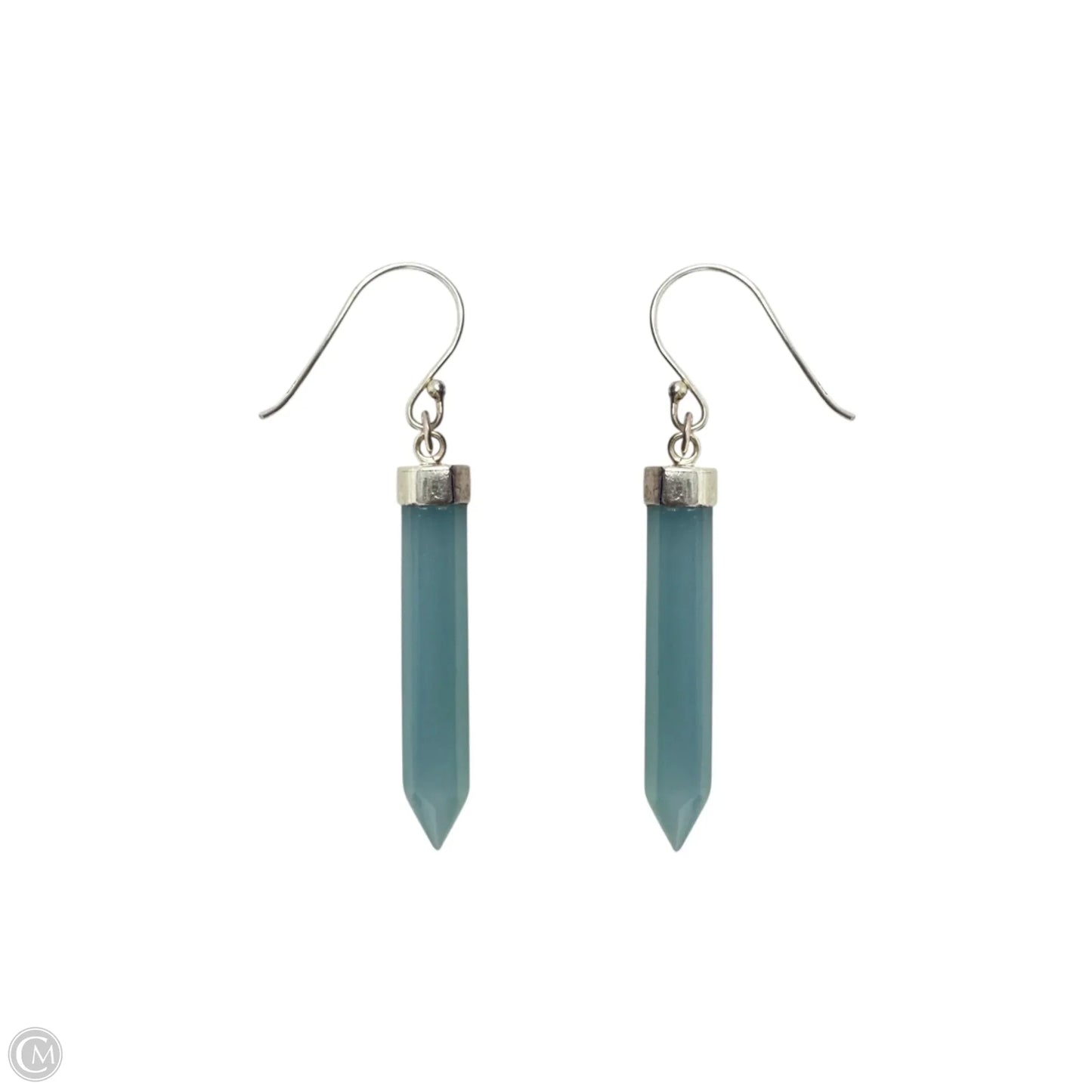 Blue Chalcedony Point Earrings