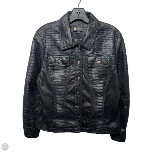Jacket Shirt By Toni Morgan In Black, Size: M