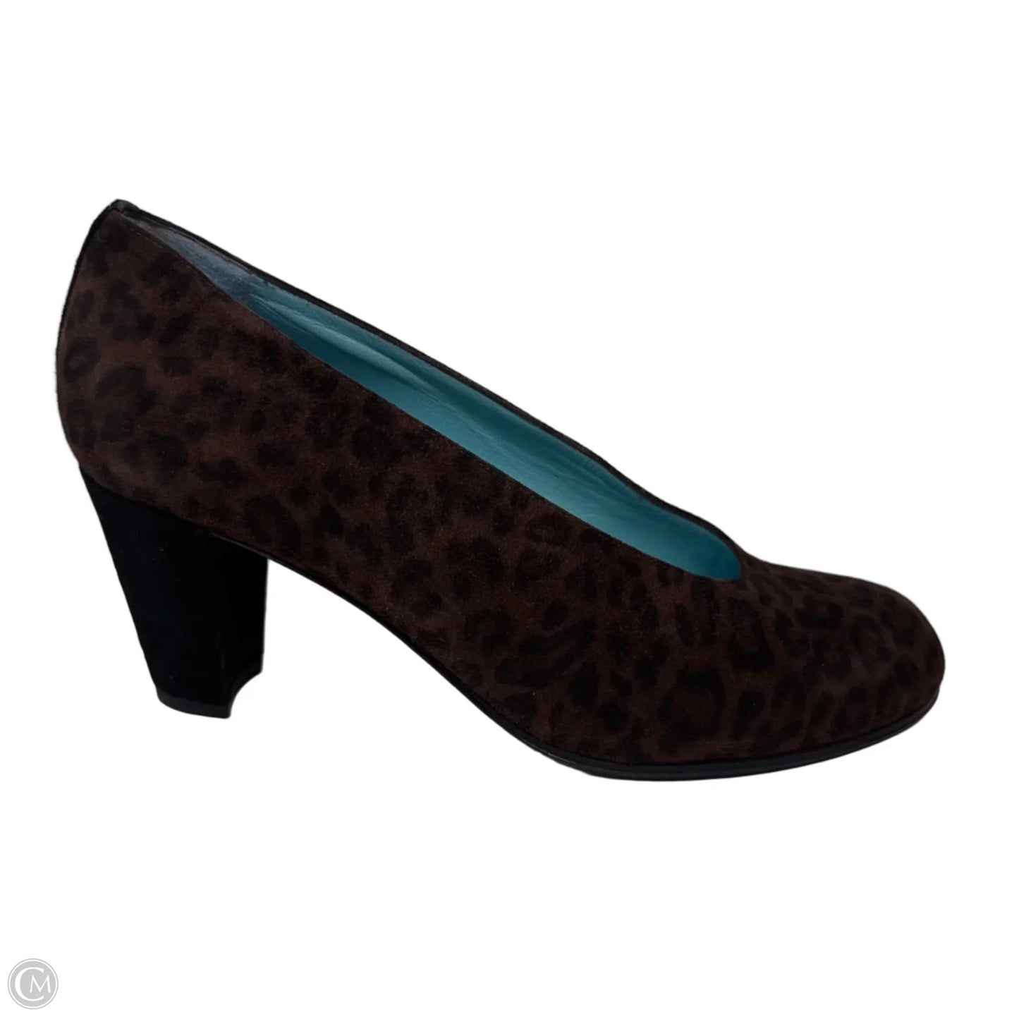 Vintage Suede Shoes Heels Block By Thierry Rabotin In Animal Print, Size: 8 (38)