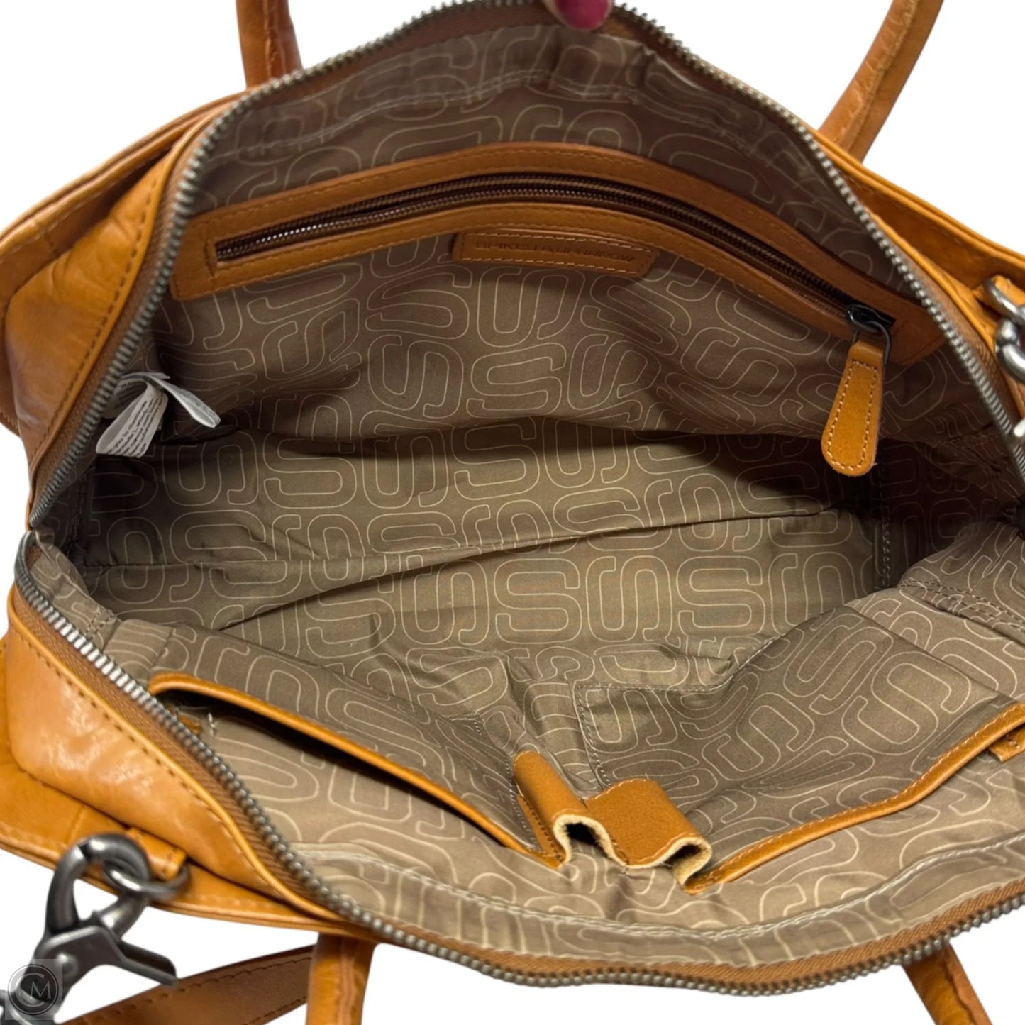 Handbag Leather By Spikes & Sparrow, Size: Medium