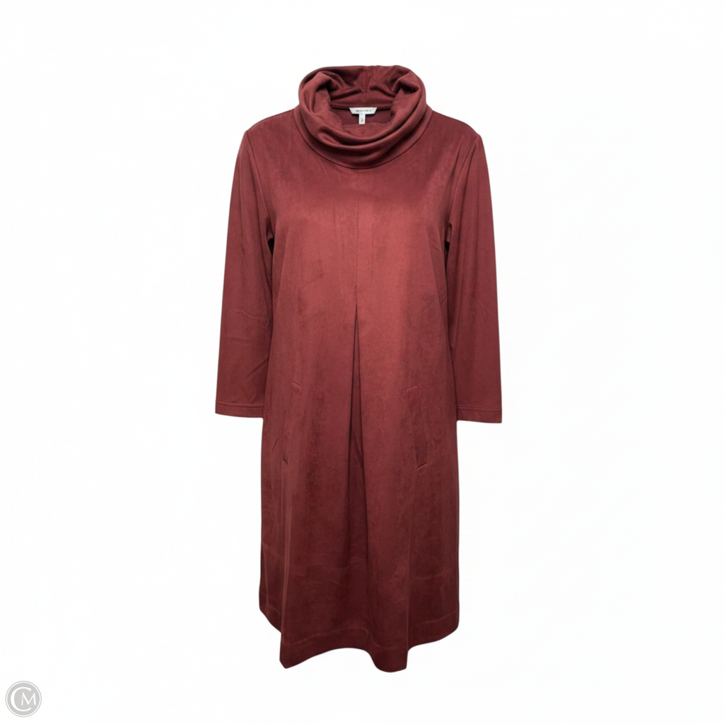 Kim Faux Suede Cowl Neck Dress By Tyler Boe In Red, Size: S