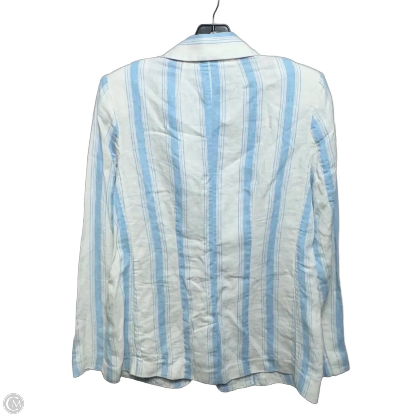 Classic Stripe Linen Blazer By Frame In Striped Pattern, Size: 4