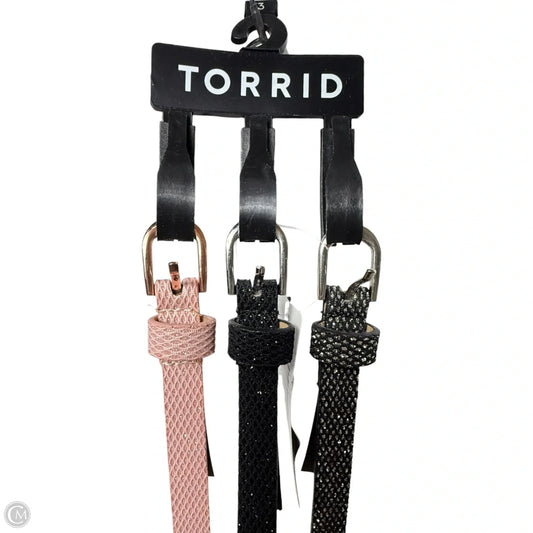 Sparkle Skinny Belt Set By Torrid, Size: 3 pc Set