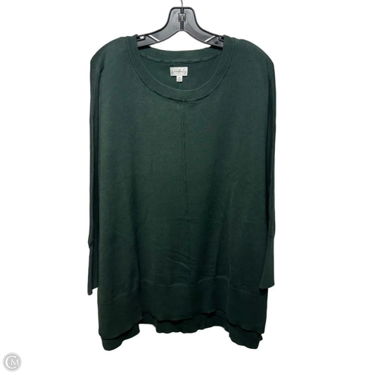 Sweater By Wonderly In Green, Size: 3x