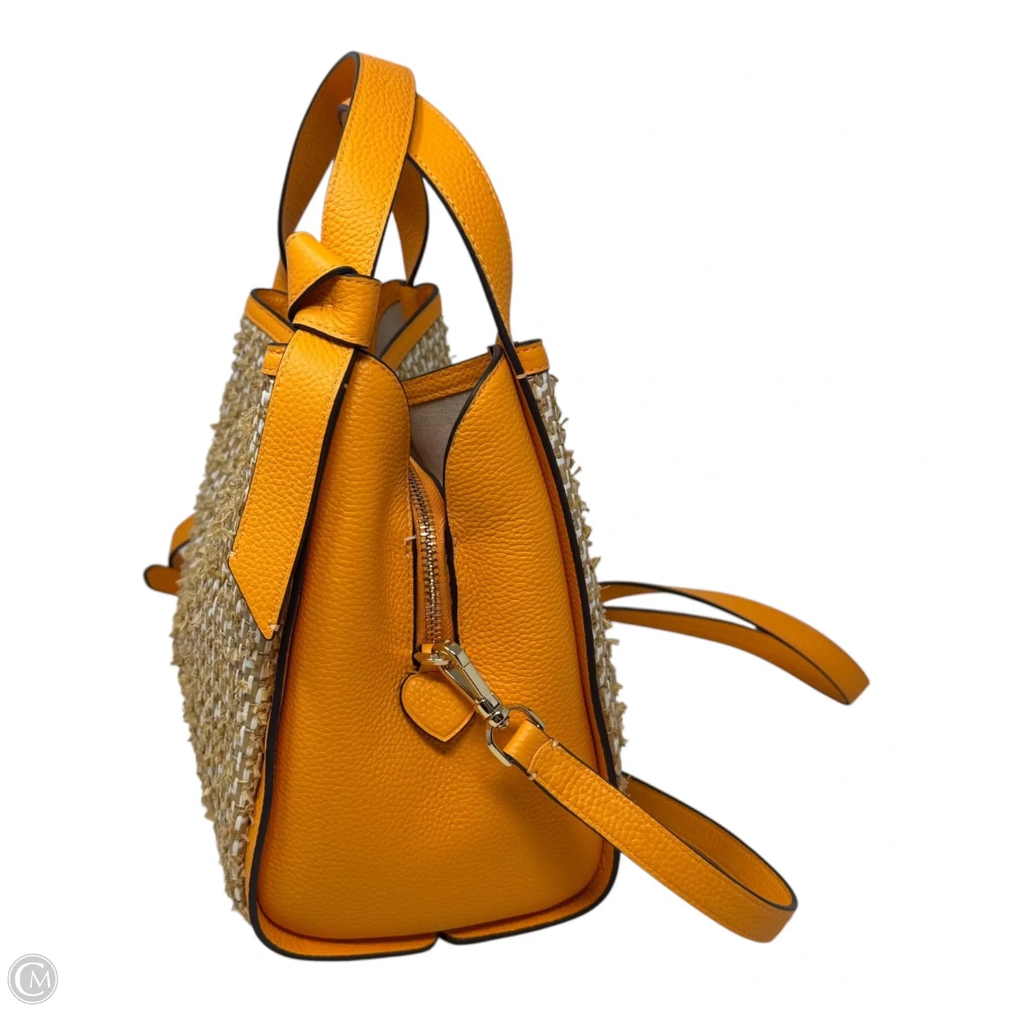 Knott Raffia Handbag Designer By Kate Spade, Size: Medium