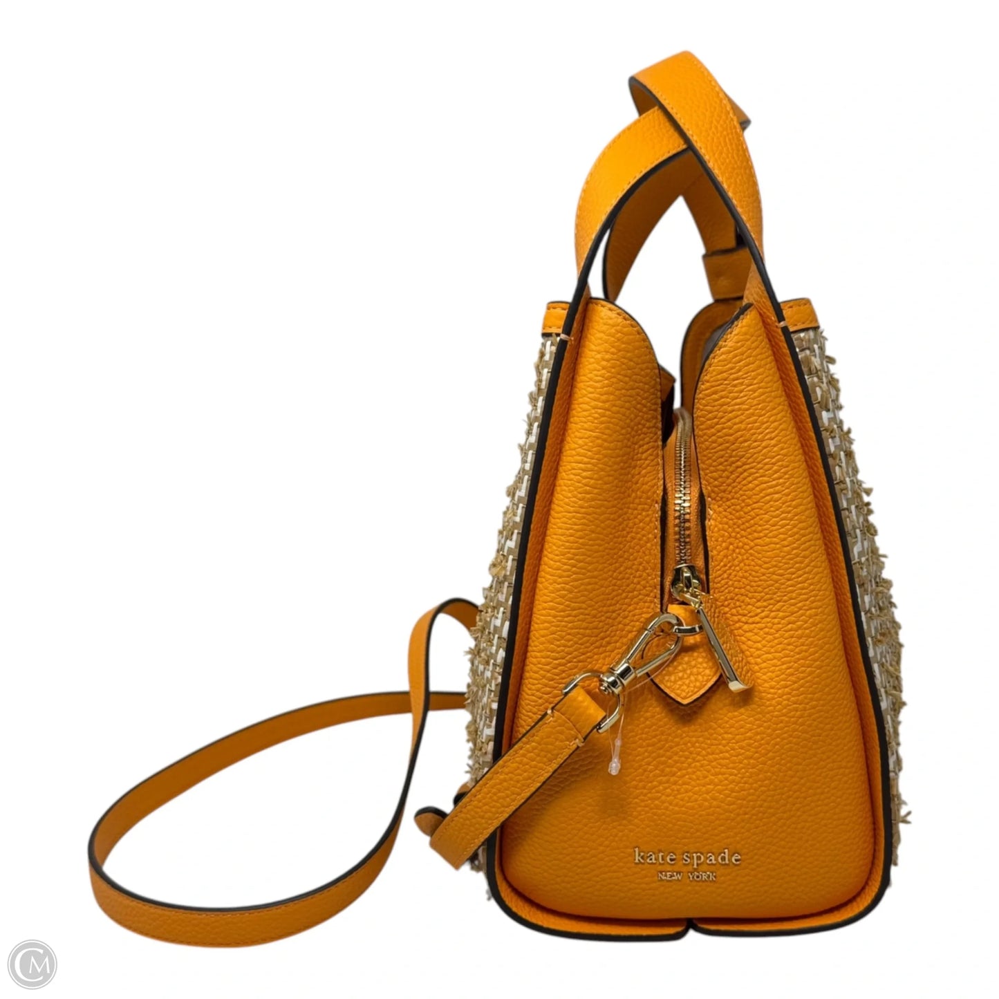 Knott Raffia Handbag Designer By Kate Spade, Size: Medium