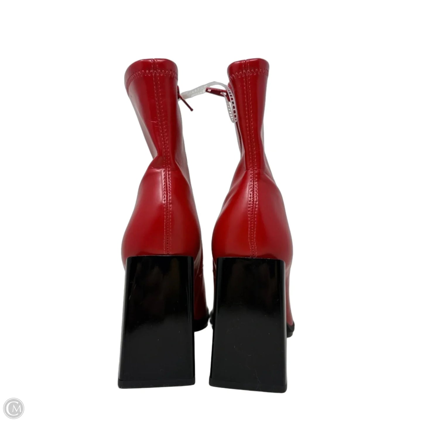Border-Line Red Ankle Boots By Gianni Bini In Red, Size: 7.5