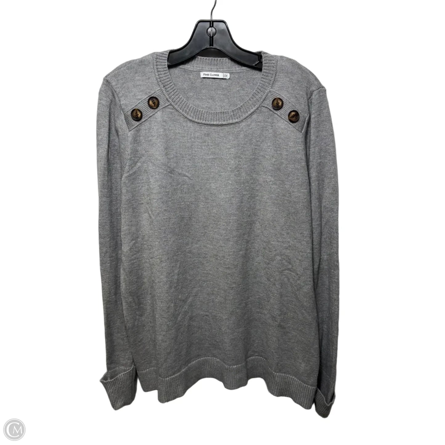 Sweater By Pink Clover In Grey, Size: Xl