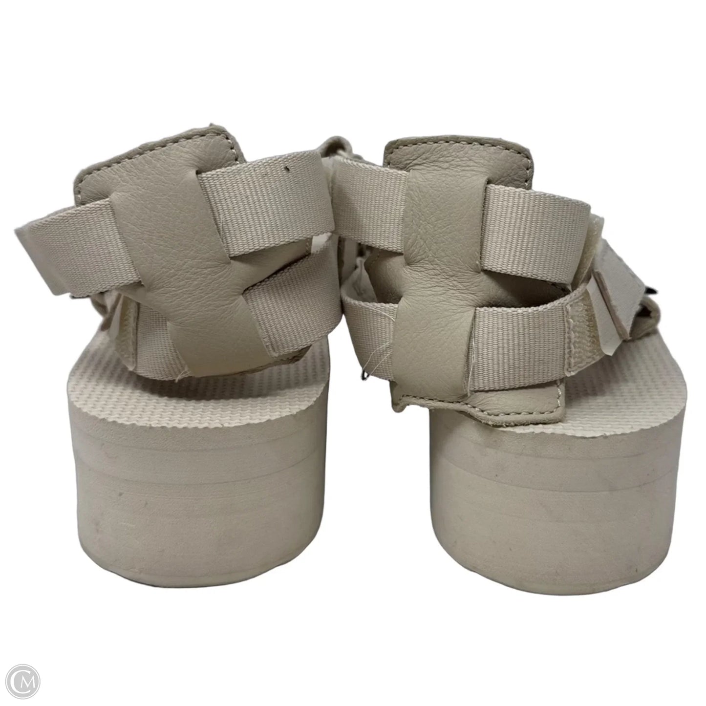 Mevia Sandals Heels Platform By Teva In Cream, Size: 8