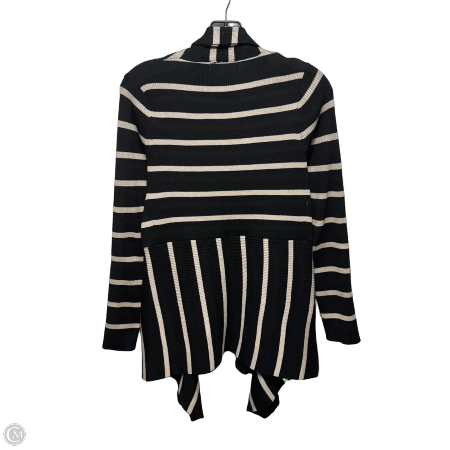 Sweater Cardigan By Carmen By Carmen Marc Valvo In Striped Pattern, Size: S