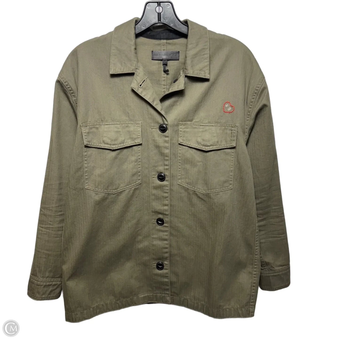 Jacket Shirt By Rag & Bones Jeans In Green, Size: S