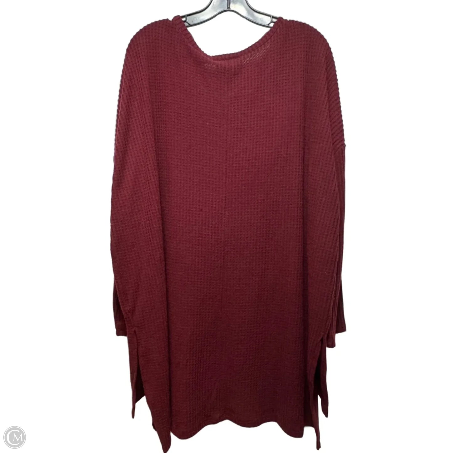 Top Long Sleeve Basic By Panhandle In Red, Size: L