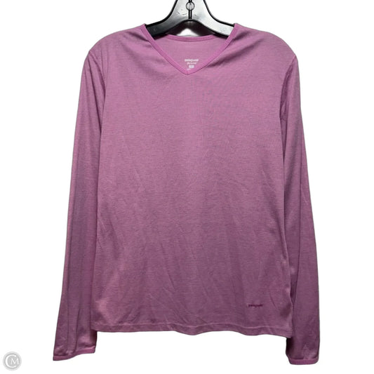 Athletic Top Long Sleeve Crewneck By Patagonia In Pink, Size: L