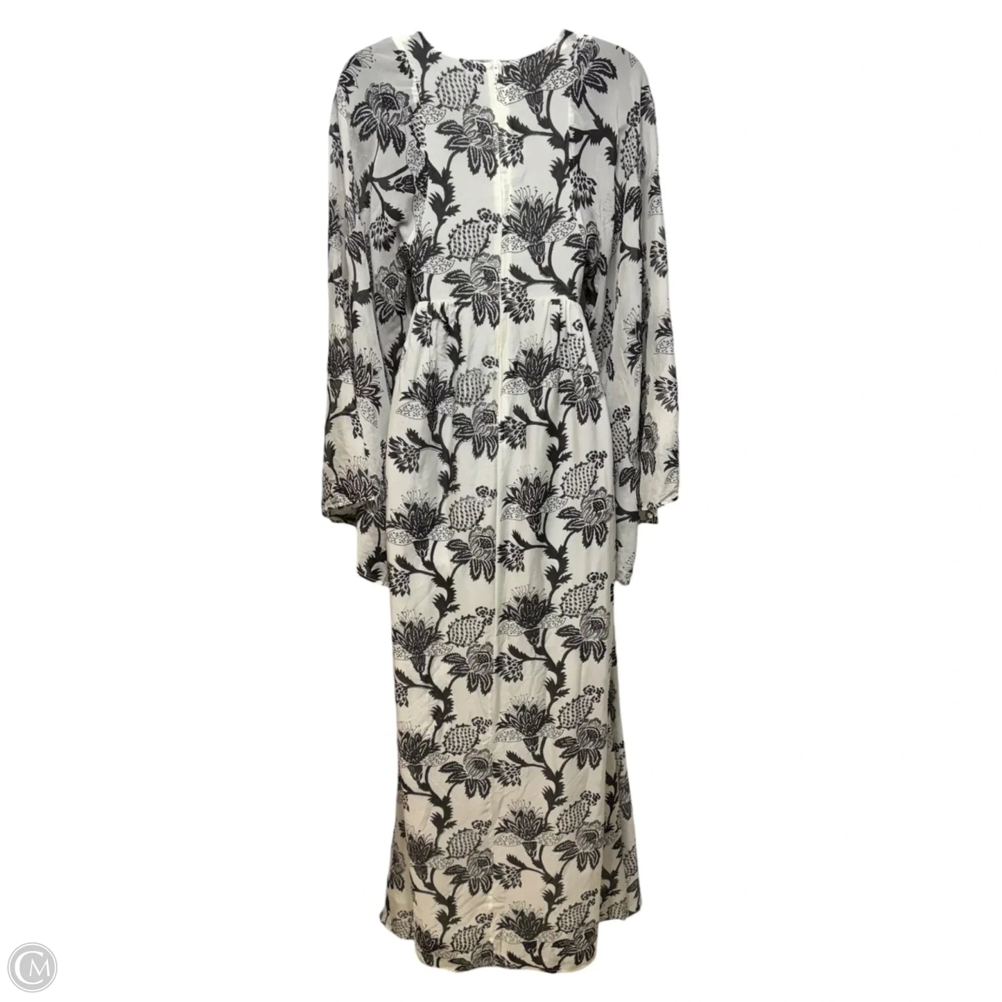 Silk Dress Casual Maxi By Banjanan In Black & White, Size: S