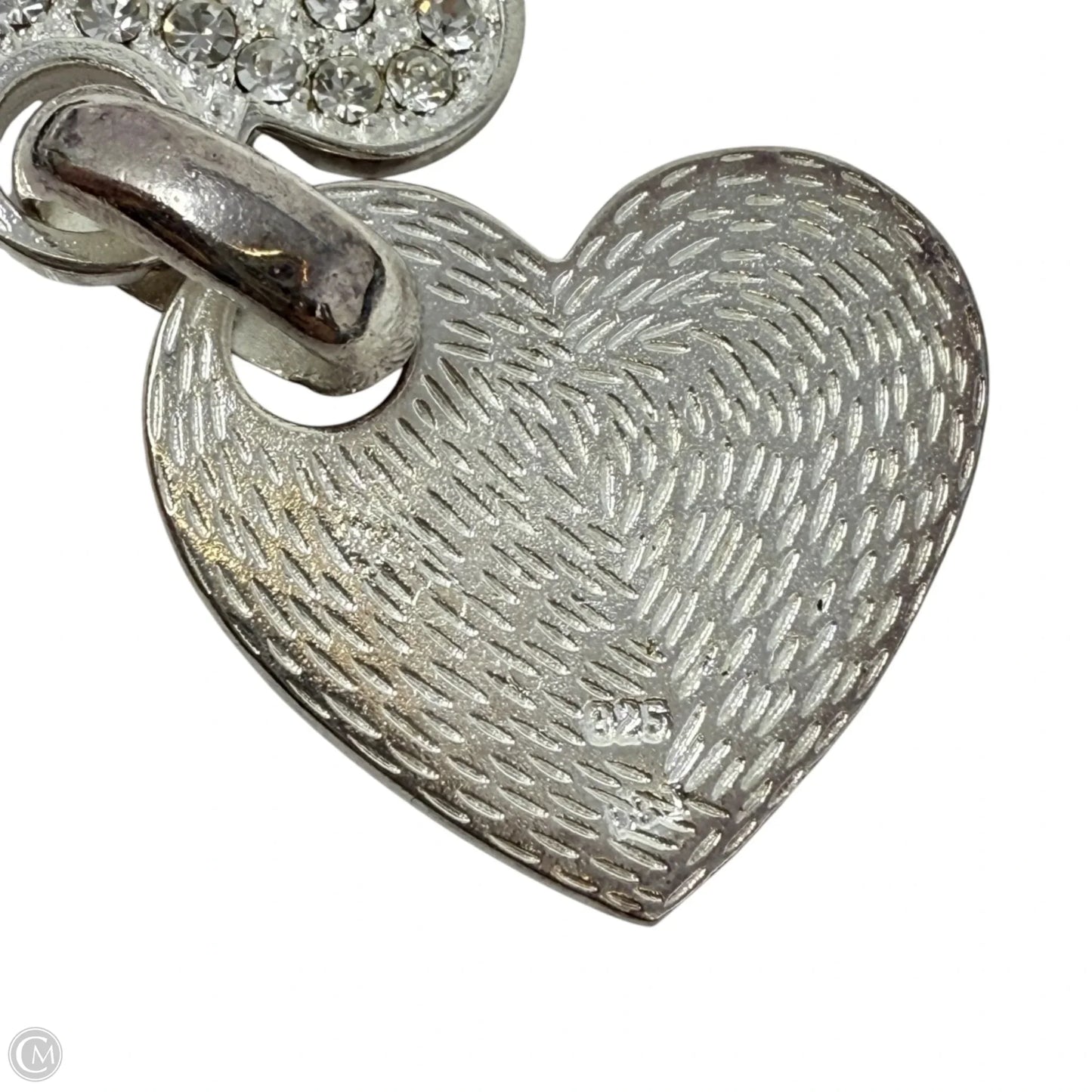 Sterling Silver & Marcasite Double Heart Pendant