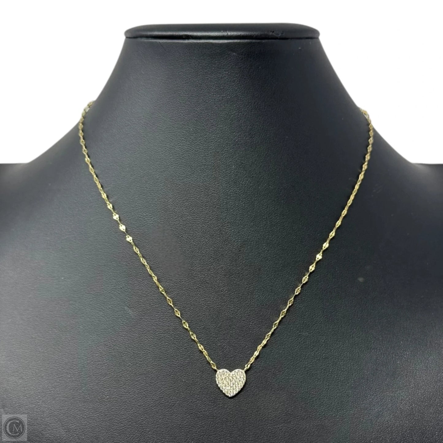 Heart On Gold Over Sterling Silver Necklace