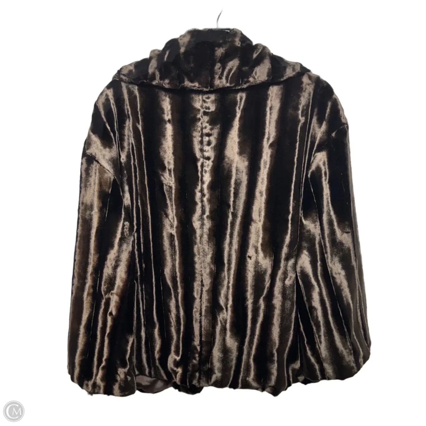 Jacket Faux Fur By Harve Bernard In Brown, Size: 12