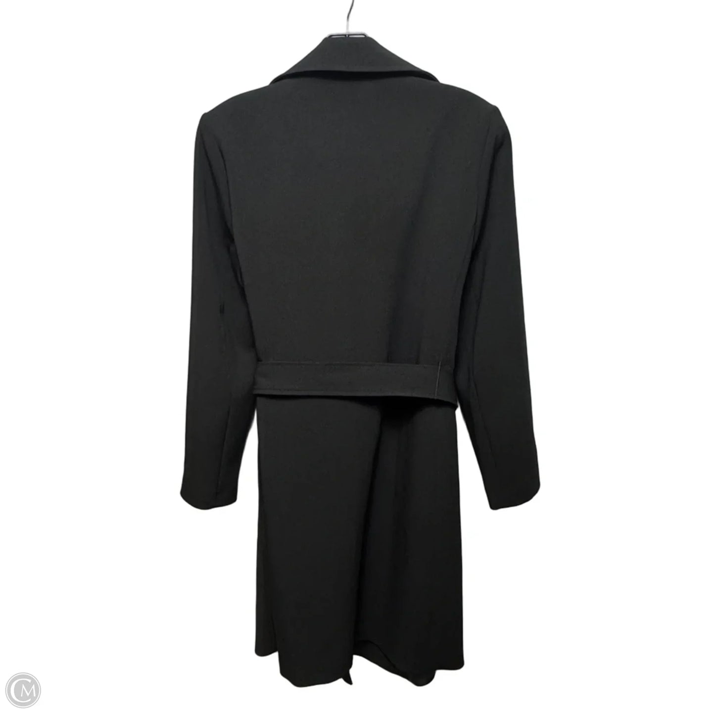Coat Trench Coat By Lauren By Ralph Lauren In Black, Size: M