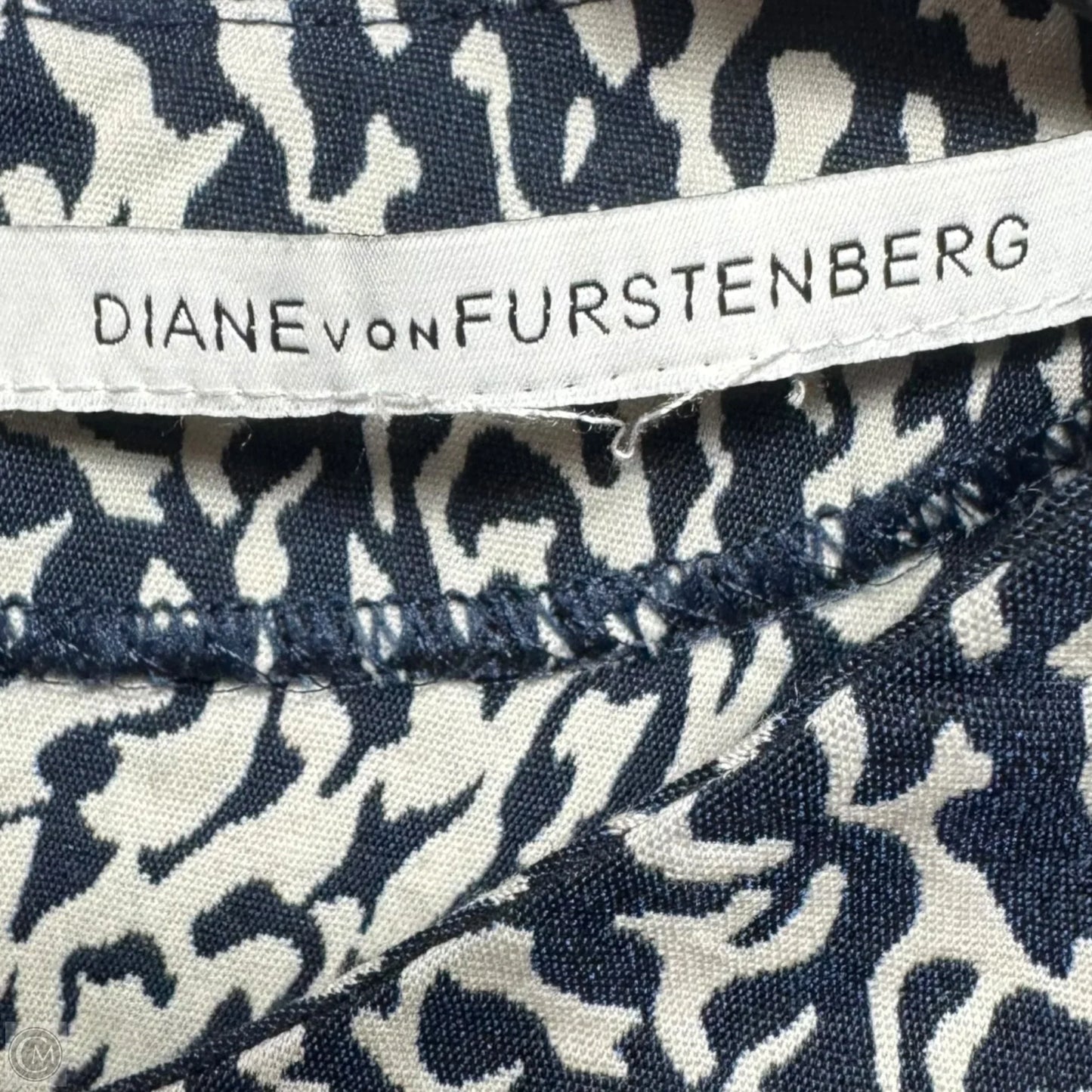 Pele Snake Wave Jacquard Dress Designer By Diane Von Furstenberg In Blue & White, Size: S/M ESTIMATED