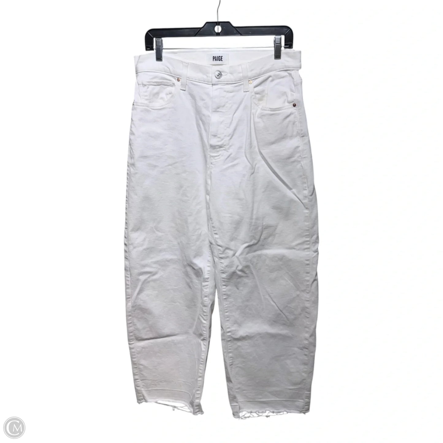 Arellia Ankle Jeans By Paige In White Denim, Size: 10/30