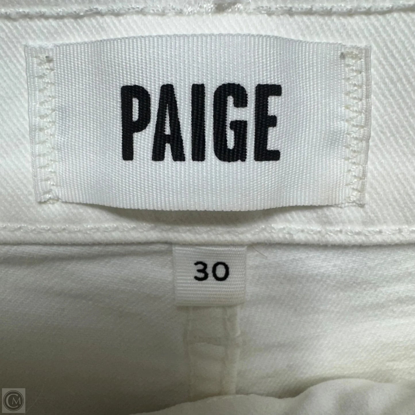 Arellia Ankle Jeans By Paige In White Denim, Size: 10/30