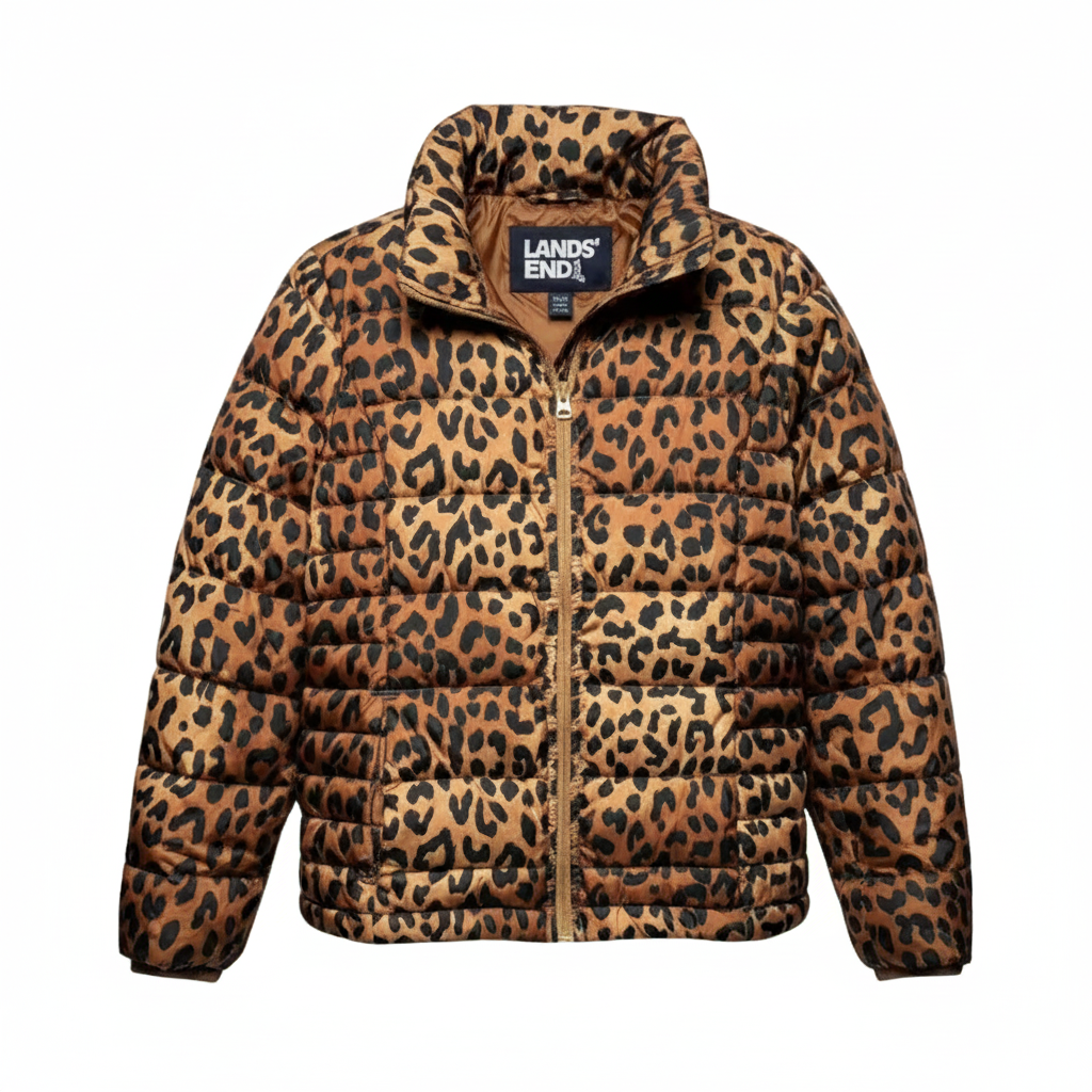 Jacket Puffer & Quilted By Lands End In Animal Print, Size: Xs