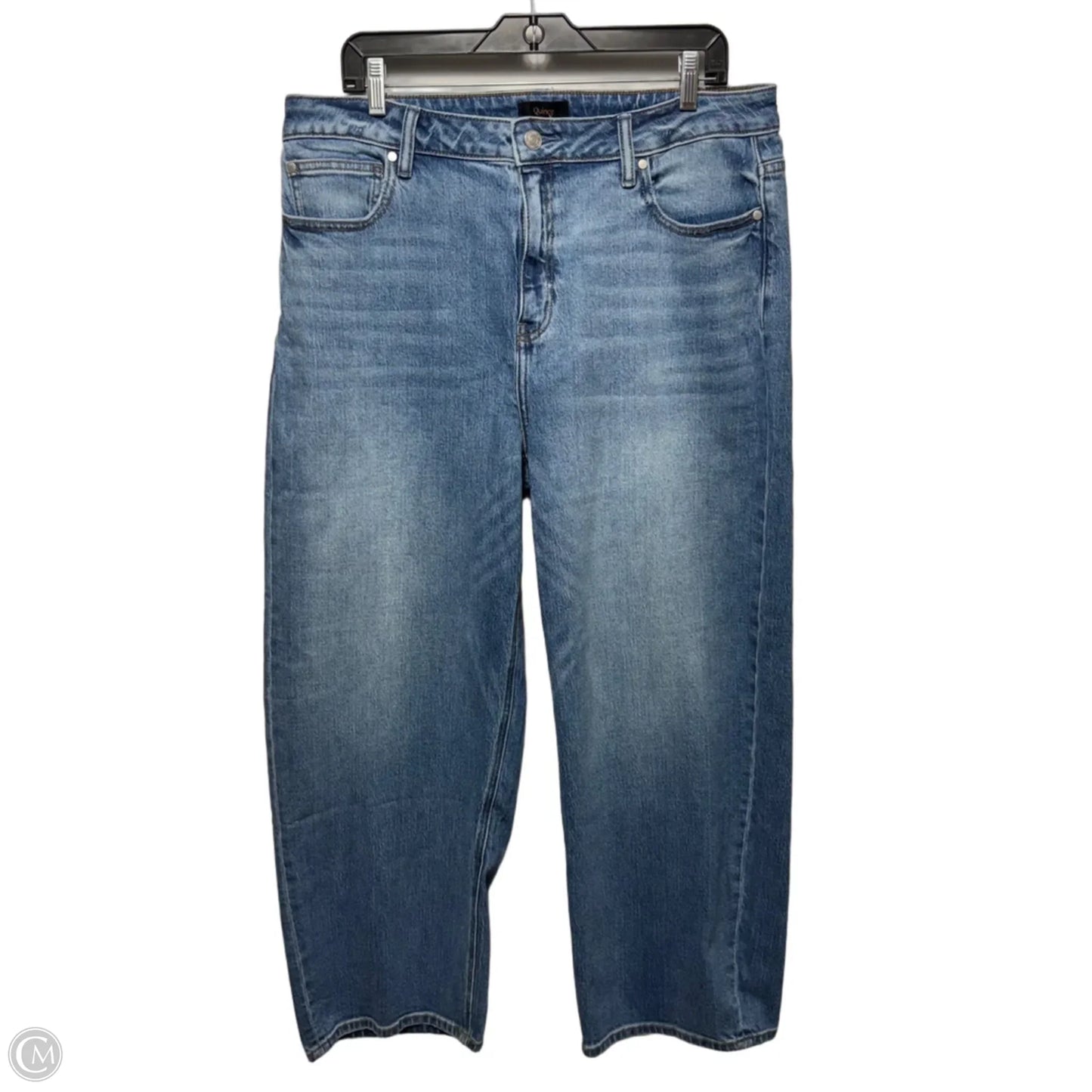 Jeans Wide Leg By Quince In Blue Denim, Size: 16/33