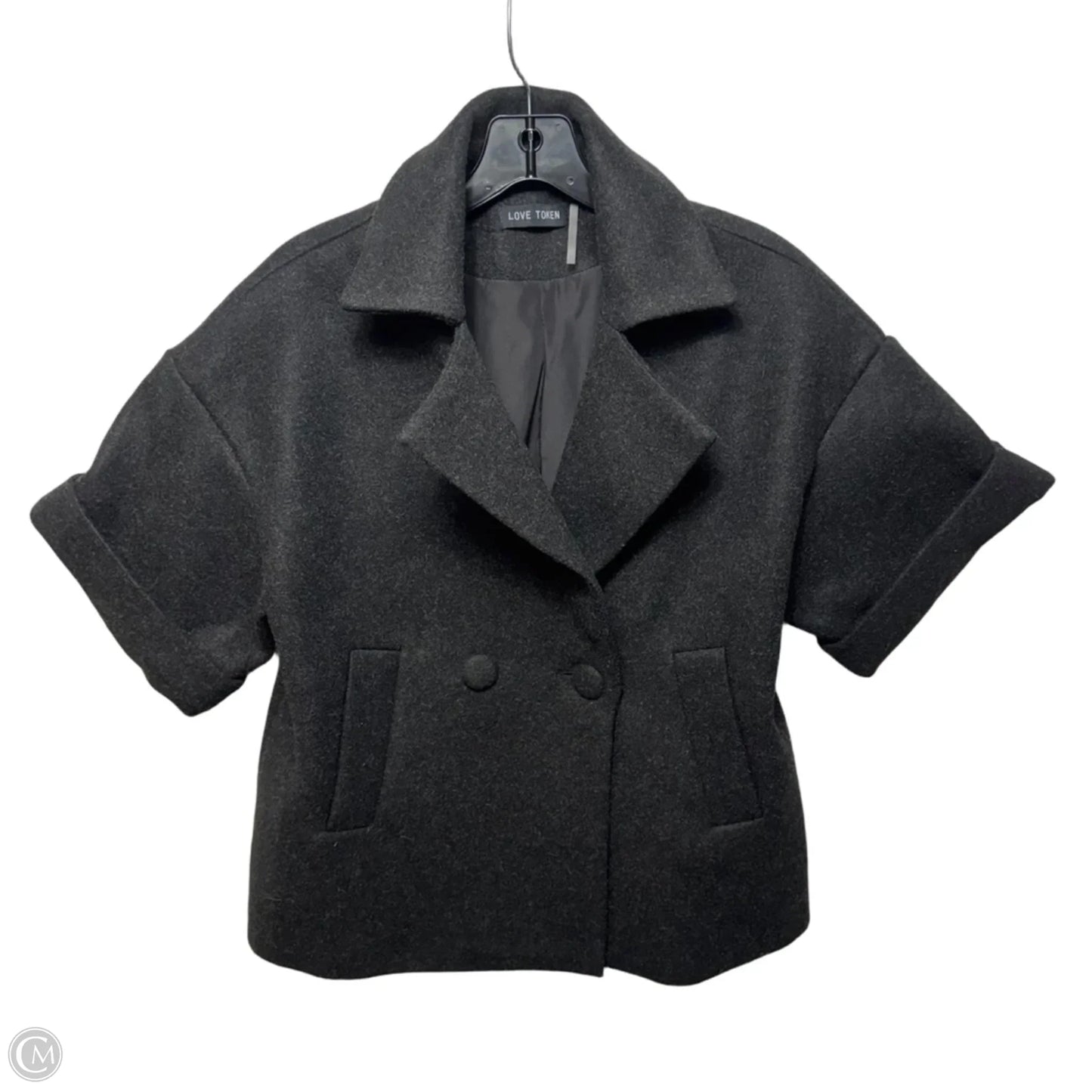 Jacket Other Short Sleeve By Love Token In Grey, Size: Xs