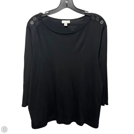 Top 3/4 Sleeve By J. Jill In Black, Size: Xl