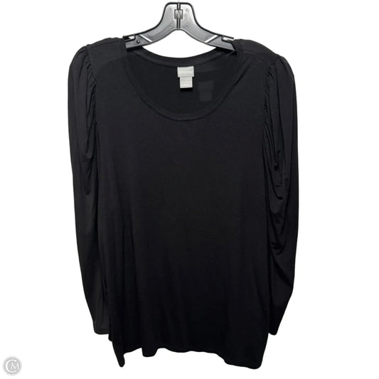 Top Long Sleeve By Chicos In Black, Size: Xl