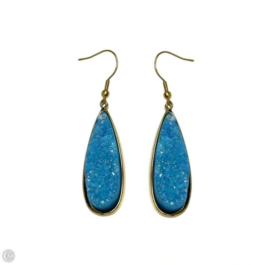 Blue Druzy Teardrop Earrings By Kinsley Armelle