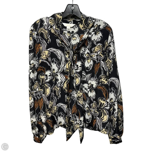Silk Blouse Long Sleeve Designer By Lilly Pulitzer In Multi-colored, Size: S