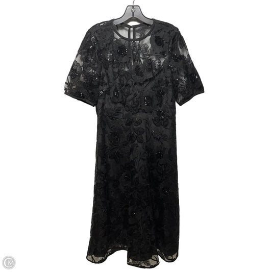 Sequin Dress Party Long By Hobbs In Black, Size: 8
